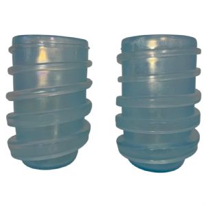 Italian Pair of Sculptural Aquamarine Blue Murano Glass Vases, signed Cenedese